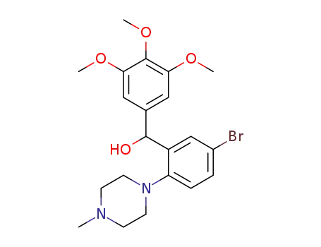 Molecular Structure of 1016544-63-0 ((5-bromo-2-(4-methylpiperazin-1-yl)phenyl)(3,4,5-trimethoxyphenyl)methanol)
