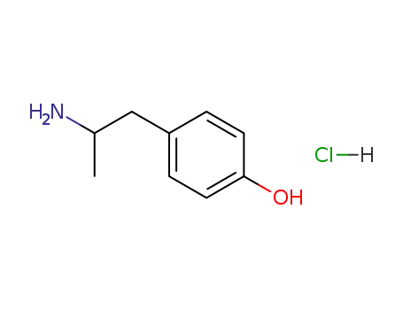 Molecular Structure of 6078-07-5 (4-hydroxyamphetamine hydrochloride)