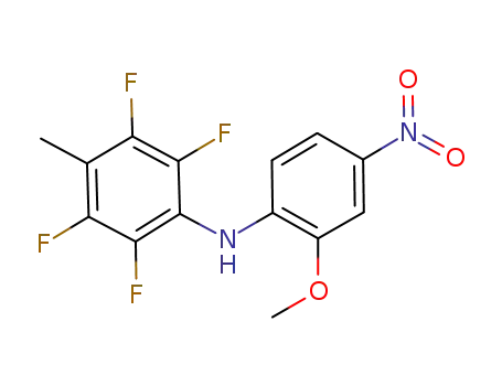 Molecular Structure of 1242434-89-4 (N-(2,3,5,6-tetrafluoro-4-methylphenyl)-2-methoxy-4-nitrobenzenamine)