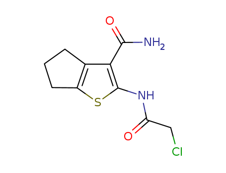 2-(2-CHLORO-ACETYLAMINO)-5,6-DIHYDRO-4 H-CYCLOPENTA[ B ]THIOPHENE-3-CARBOXYLIC ACID AMIDE