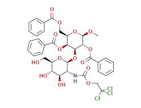 methyl 2,4,6-tri-O-benzoyl-3-O-[2-deoxy-2-(2,2,2-trichlorethoxycarbonylamino)-β-D-glucopyranosyl]-β-D-galactopyranoside