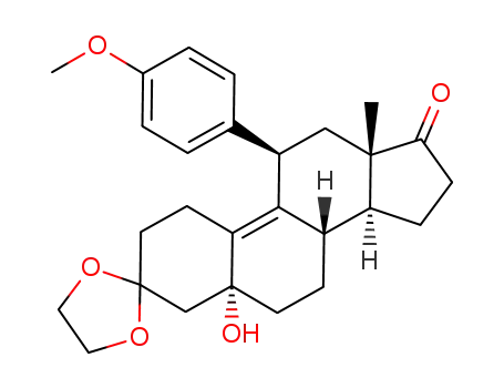 3,3-ethylenedioxy-5α-hydroxy-11β-[4-(methoxy)phenyl]-estr-9-en-17-one