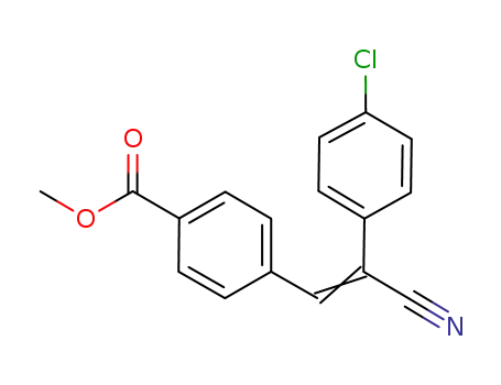 Molecular Structure of 7470-78-2 (methyl 4-[2-(4-chlorophenyl)-2-cyano-ethenyl]benzoate)