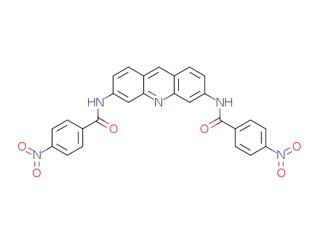 Molecular Structure of 1160799-60-9 (4-nitro-N-[6-(4-nitrobenzoylamino)acridin-3-yl]benzamide)