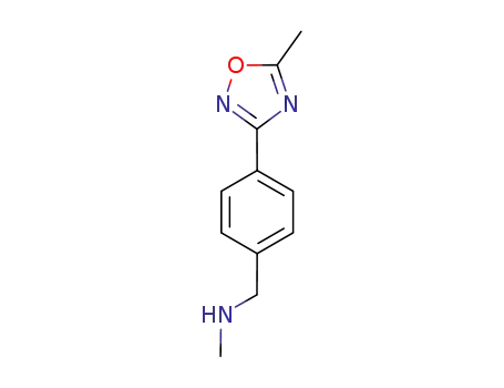 Molecular Structure of 857283-77-3 (N-METHYL-N-[4-(5-METHYL-1,2,4-OXADIAZOL-3-YL)BENZYL]AMINE)