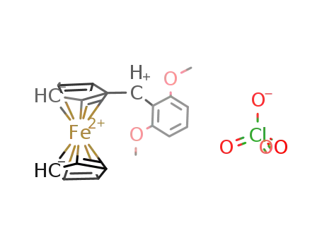 Molecular Structure of 223139-96-6 (Ferrocenyl(2,6-dimethoxyphenyl)carbenium perchlorate)