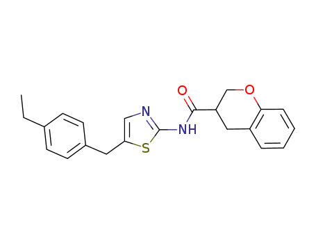 N-[5-(4-ethylbenzyl)-1,3-thiazol-2-yl]chromane-3-carboxamide