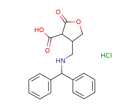 4-[(diphenylmethylamino)methyl]-2-oxotetrahydrofuran-3-carboxylic acid hydrochloride