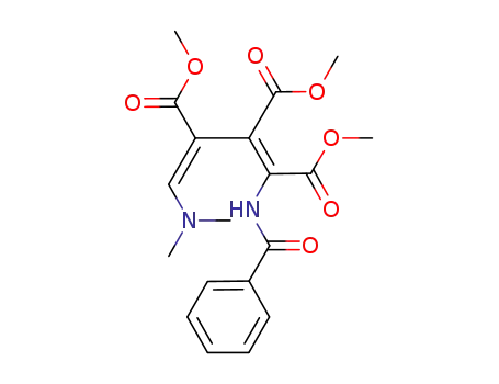 Molecular Structure of 1072935-52-4 (trimethyl (1E,3E)-1-(benzoylamino)-4-(dimethylamino)buta-1,3-diene-1,2,3-tricarboxylate)