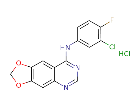 ([1,3]dioxolo[4,5-g]quinazolin-8-yl)-(3'-chloro-4'-fluorophenyl)amine hydrochloride