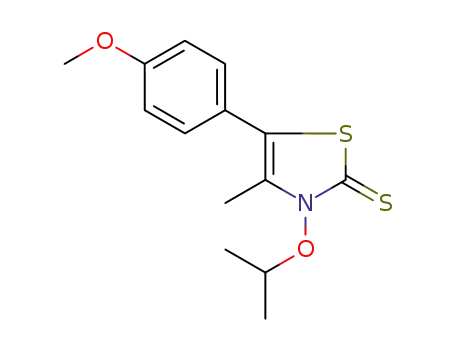 Molecular Structure of 902757-39-5 (N-(isopropoxy)-5-(p-methoxyphenyl)-4-methylthiazole-2(3H)-thione)