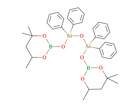 Molecular Structure of 255849-46-8 (O(Si(C<sub>6</sub>H<sub>5</sub>)2OBO<sub>2</sub>C<sub>3</sub>H<sub>3</sub>(CH<sub>3</sub>)3)2)