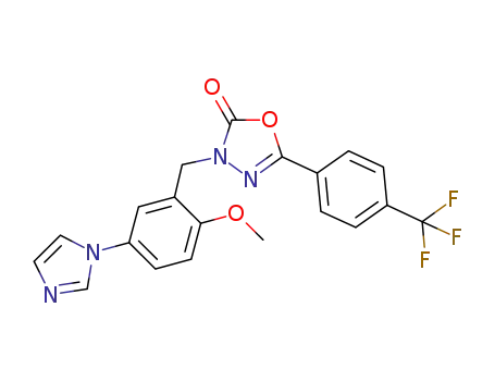 3-[[2-methoxy-5-(1H-imidazol-1-yl)phenyl]methyl]-5-[4-(trifluoromethyl)-phenyl]-1,3,4-oxadiazol-2-(3H)-one
