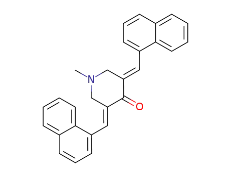 Molecular Structure of 2167-01-3 (1-methyl-3,5-bis-[1]naphthylmethylene-piperidin-4-one)