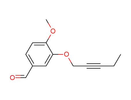 Molecular Structure of 1001289-44-6 (4-methoxy-3-(pent-2-ynyloxy)benzaldehyde)