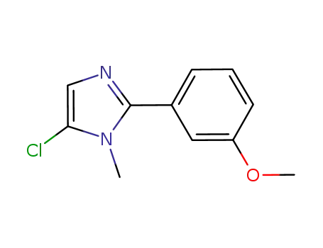 Molecular Structure of 1207427-10-8 (5-chloro-1-methyl-2-(3-methoxyphenyl)imidazole)