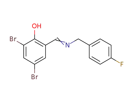 2,4-DIBROMO-6-([(4-FLUOROBENZYL)IMINO]METHYL)BENZENOL