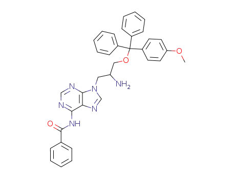 Benzamide,
N-[9-[2-amino-3-[(4-methoxyphenyl)diphenylmethoxy]propyl]-9H-purin-6
-yl]-