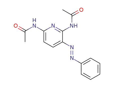 Molecular Structure of 5222-90-2 (2,6-bis-acetylamino-3-phenylazo-pyridine)