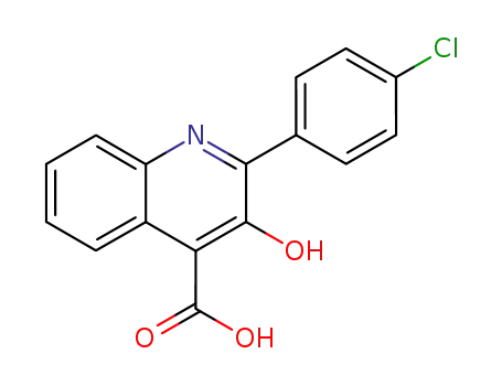 Molecular Structure of 122262-55-9 (2-(4-chloro-phenyl)-3-hydroxy-quinoline-4-carboxylic acid)