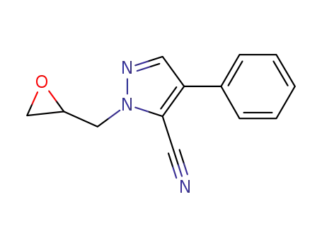 1-(oxiran-2-ylmethyl)-4-phenyl-1H-pyrazole-5-carbonitrile