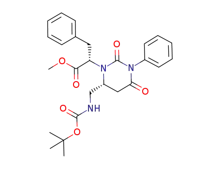 (6R,1'S)-6-(tert-butoxycarbonyl)aminomethyl-1-[1'-(methoxycarbonyl)-2'-phenyl]ethyl-3-phenyltetrahydropyrimidine