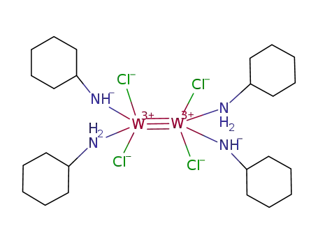trans-W<sub>2</sub>Cl<sub>4</sub>(NHCy)2(NH<sub>2</sub>Cy)2