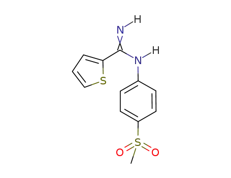 Molecular Structure of 177662-65-6 (2-Thiophenecarboximidamide, N-[4-(methylsulfonyl)phenyl]-)
