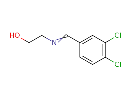 Molecular Structure of 73927-26-1 (2-(3,4-Dichlorobenzylideneamino)ethanol)