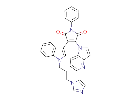 3-(1-(3-(1H-imidazol-1-yl)propyl)-1H-indol-3-yl)-1-phenyl-4-(1H-pyrrolo[3,2-b]pyridin-1-yl)-1H-pyrrole-2,5-dione