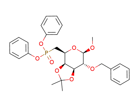 methyl 2-O-benzyl-6-deoxy-6-diphenoxyphosphinyl-3,4-O-isopropylidene-β-D-galactoside