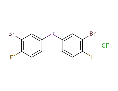 Molecular Structure of 863314-94-7 (3,3'-dibromo-4,4'-difluordiphenyliodonium chloride)