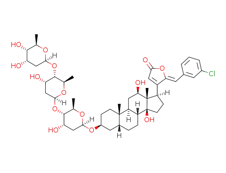 Molecular Structure of 1241819-89-5 (21-m-chlorobenzylidene digoxin)