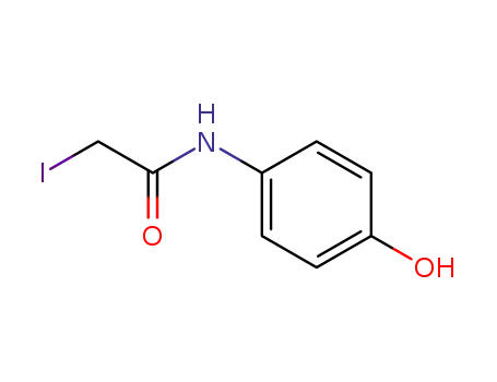 Molecular Structure of 53527-05-2 (Acetamide, N-(4-hydroxyphenyl)-2-iodo-)