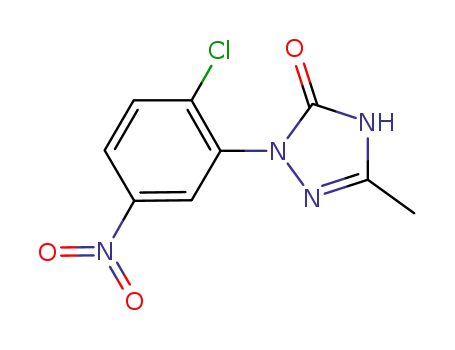 Molecular Structure of 114499-57-9 (3H-1,2,4-Triazol-3-one, 2-(2-chloro-5-nitrophenyl)-1,2-dihydro-5-methyl-)
