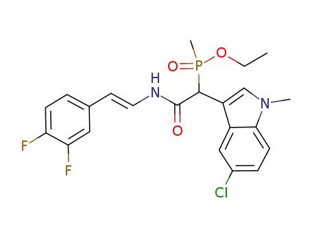 Molecular Structure of 936366-47-1 (C<sub>22</sub>H<sub>22</sub>ClF<sub>2</sub>N<sub>2</sub>O<sub>3</sub>P)