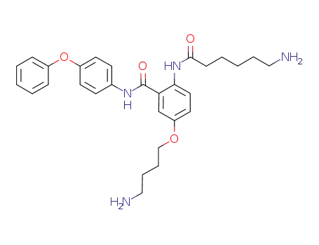 Molecular Structure of 1192471-20-7 (5-(4-aminobutoxy)-2-(6-aminohexanamido)-N-(4-phenoxyphenyl)benzamide)