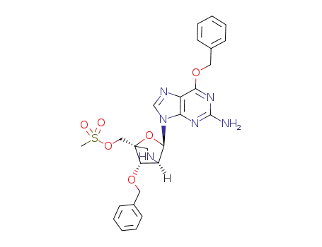 methanesulfonic acid 3-(2-amino-6-benzyloxy-purin-9-yl)-7-benzyloxy-2-oxa-5-aza-bicyclo[2.2.1]hept-1-ylmethyl ester