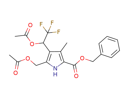 benzyl 5-acetoxymethyl-4-(1-acetoxy-2,2,2-trifluoroethyl)-3-methylpyrrole-2-carboxylate