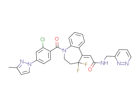 (Z)-2-{1-[2-chloro-4-(3-methyl-1H-pyrazol-1-yl)benzoyl]-4,4-difluoro-1,2,3,4-tetrahydro-5H-1-benzazepin-5-ylidene}-N-(pyridazin-3-ylmethyl)acetamide