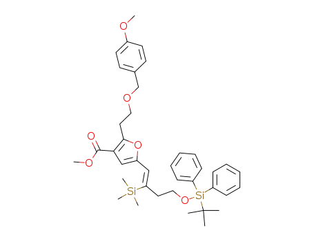 (Z)-5-[4-(tert-butyldiphenylsilanyloxy)-2-(trimethylsilanyl)but-1-enyl]-2-[2-(4-methoxybenzyloxy)ethyl]furan-3-carboxylic acid methyl ester