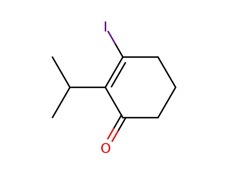 Molecular Structure of 1037717-59-1 (3-iodo-2-isopropylcyclohex-2-en-1-one)