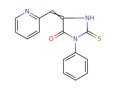 Molecular Structure of 200804-80-4 (2-thioxo-3-phenyl-5-(pyridine-2-ylmethylene)-3,5-dihydro-4H-imidazole-4-one)