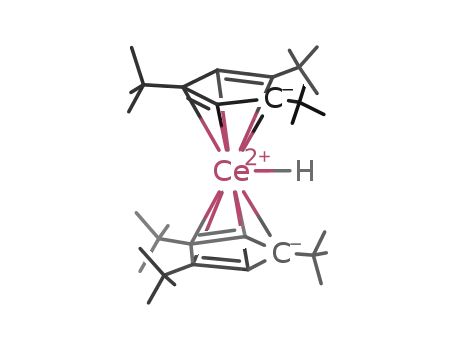 Molecular Structure of 832076-19-4 (bis(1,2,4-tri-tert-butylcyclopentadienyl)cerium hydride)