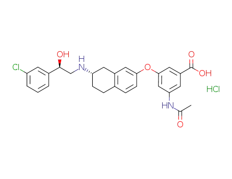 3-(acetylamino)-5-[((7S)-7-{[(2R)-2-(3-chlorophenyl)-2-hydroxyethyl]amino}-5,6,7,8-tetrahydro-2-naphthalenyl)oxy]benzoic acid hydrochloride
