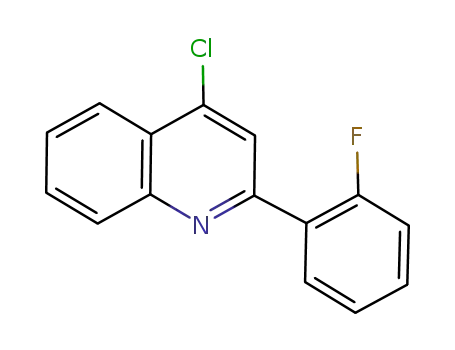 Molecular Structure of 313822-60-5 (Quinoline, 4-chloro-2-(2-fluorophenyl)-)