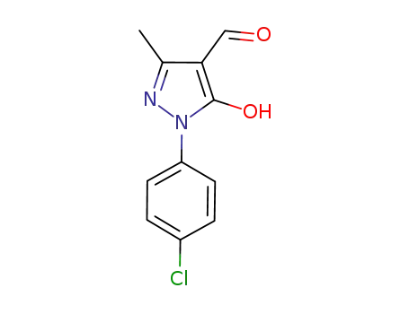 Molecular Structure of 1186372-63-3 (1-(4'-chlorophenyl)-4-formyl-5-hydroxy-3-methylpyrazole)