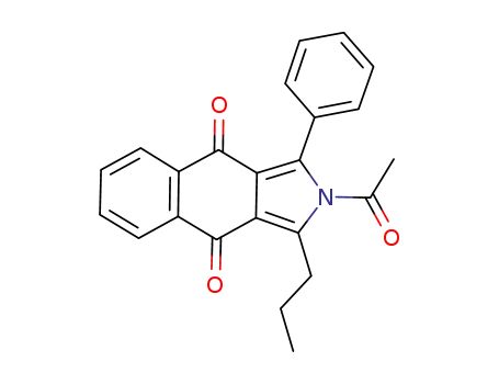 Molecular Structure of 1239889-83-8 (2-acetyl-1-phenyl-3-propylbenzo[f]isoindole-4,9-dione)