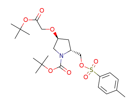 (2R,4S)-4-tert-butoxycarbonylmethoxy-2-(4-tosyloxymethyl)-4-hydroxypyrrolidine-1-carboxylic acid tert-butyl ester