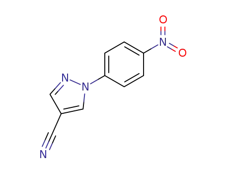 Molecular Structure of 102539-56-0 (1-(4-nitrophenyl)-1H-pyrazole-4-carbonitrile)